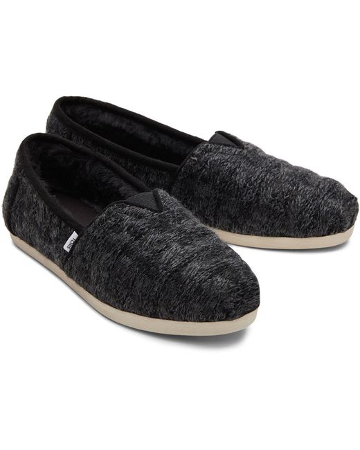 TOMS Black Alpargata With Cloudbound Polyester Slippers
