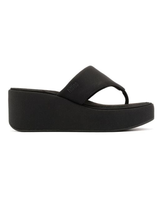 Fitflop Black Platfforms Wedge Sandals
