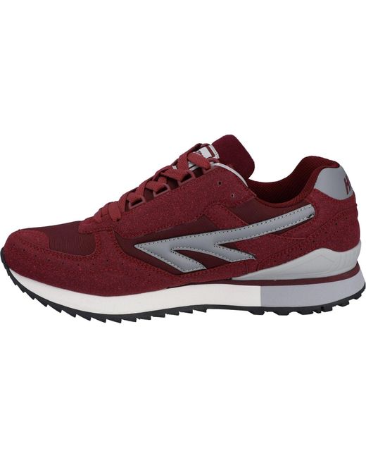 Hi-tec Red Shadow Pu Suede/Synthetic Cherry Lace-Up Shoes for men