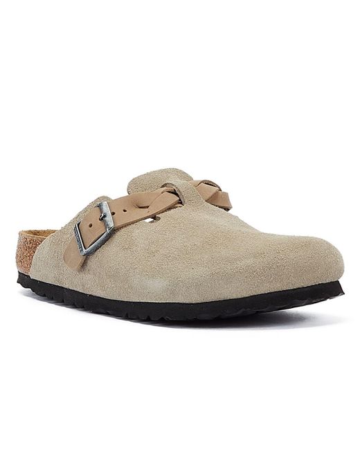 Boston Zoccoli in Camoscio Color Taupe da Donna - EUR 38 di Birkenstock in Natural