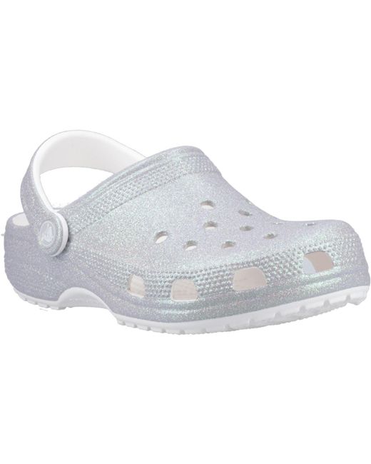 CROCSTM White Classic Glitter Eva Standard Clogs