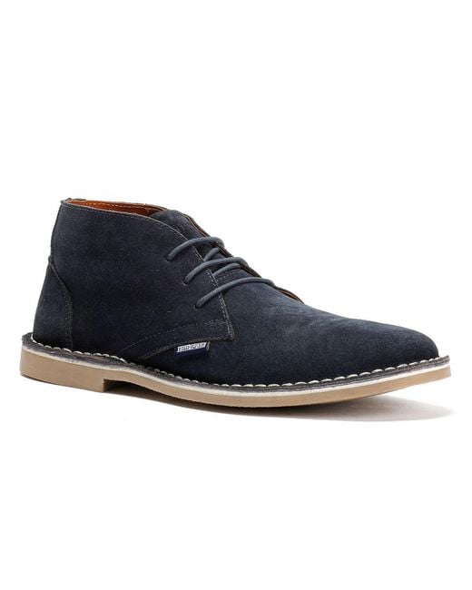 Lambretta Blue Chiswick Suede Boots for men