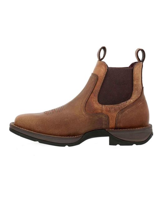 Durango Brown Dirt Rebel Leather Old Town/Tan Ankle Boots for men
