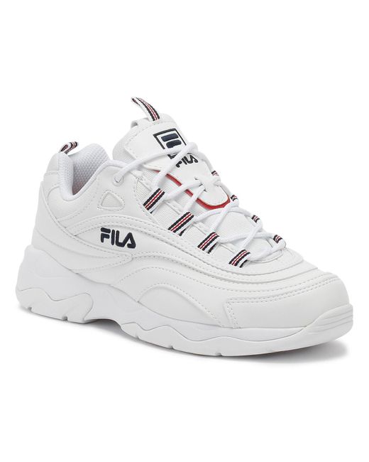 Fila Trailblazer Wedge White Womens Platform Shoes