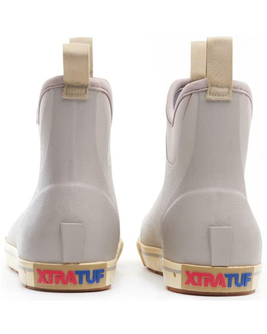XtraTuf Gray Ankle Deck Camp Boot Rubber Wellington Boots for men