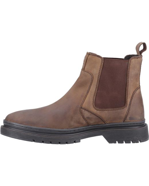 Hush Puppies Brown Jamie Leather Boots for men