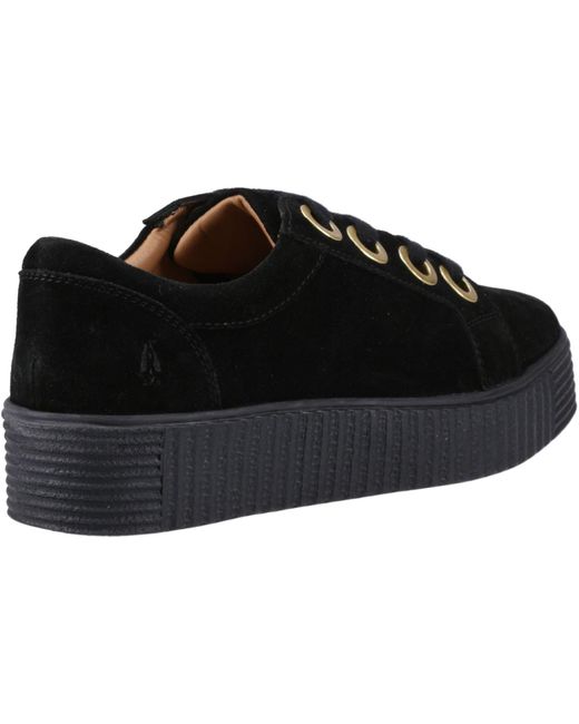 Hush Puppies Black Tamsin Suede Trainers