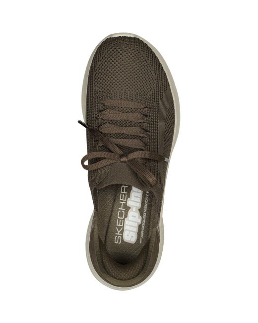 Skechers Black Ultra Flex 3.0 Brilliant Path 149710-Olv Slip On Shoes