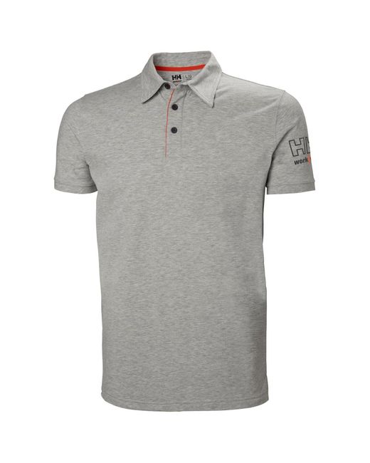 Helly Hansen White Workwear Kensington Cotton Polo Shirt for men
