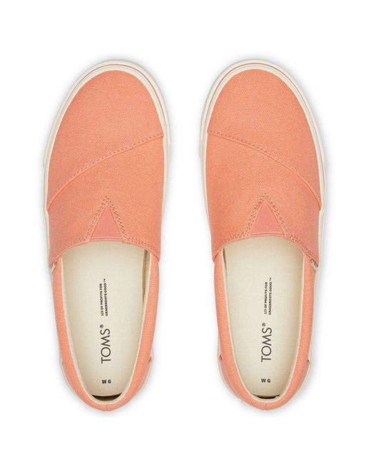 TOMS Pink Alpargata Fenix Slip on Espadrilles