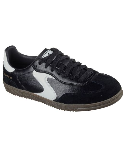 Skechers Black Hotshot Kickoff Leather Sneakers