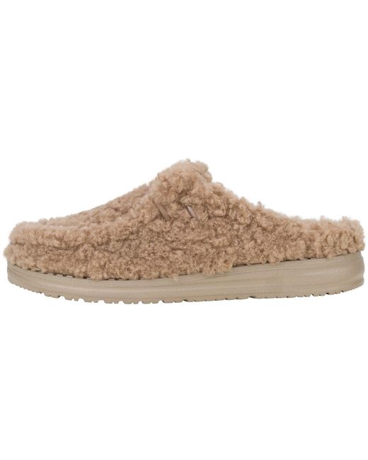 HeyDude Natural Wendy Synthetic Timber Wolf Mules