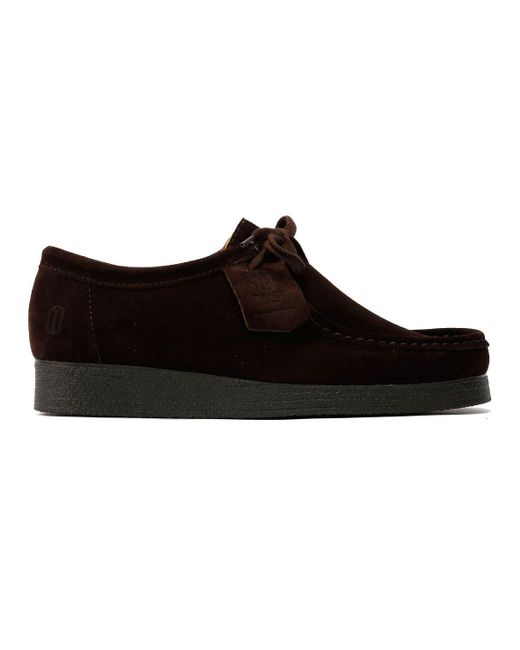 Tower London Black Tower London Apache Suede Dark Shoes for men