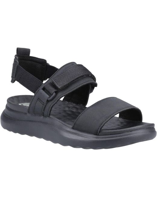 HeyDude Black Collins Mono Sport Textile Sandals