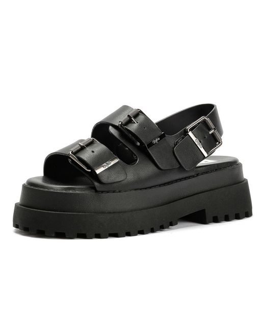 Buffalo Black Pluto Ari Sandals
