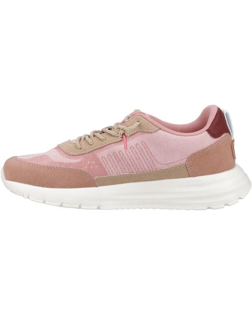 HeyDude Pink Sirocco Alta Boho Synthetic Blend Trainers