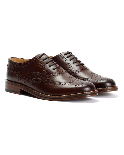 Chapman & Moore Black Oxford Brogue Leather Mahogany Shoes for men