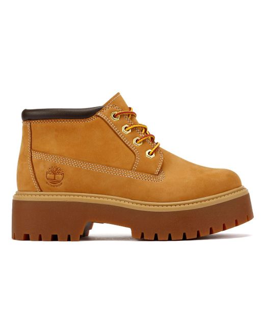 Timberland Brown Stone Street Nellie Leather Wheat Boots