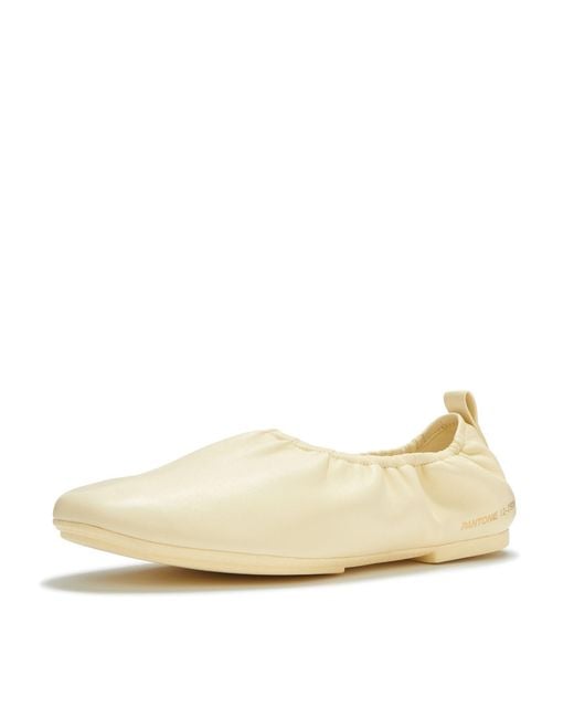 Fitflop Natural Delicato X Pantone Poise Leather Ballerinas