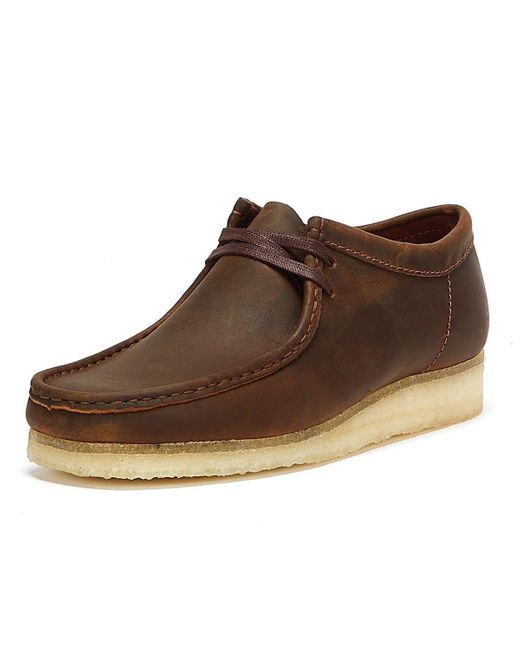 Clarks Brown Wallabee Leather Shoes for men