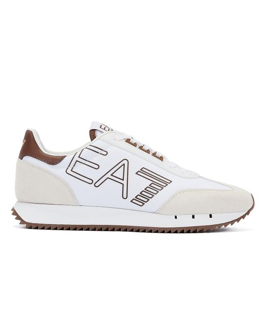 EA7 White Vintage -Sneaker Aus Wildleder
