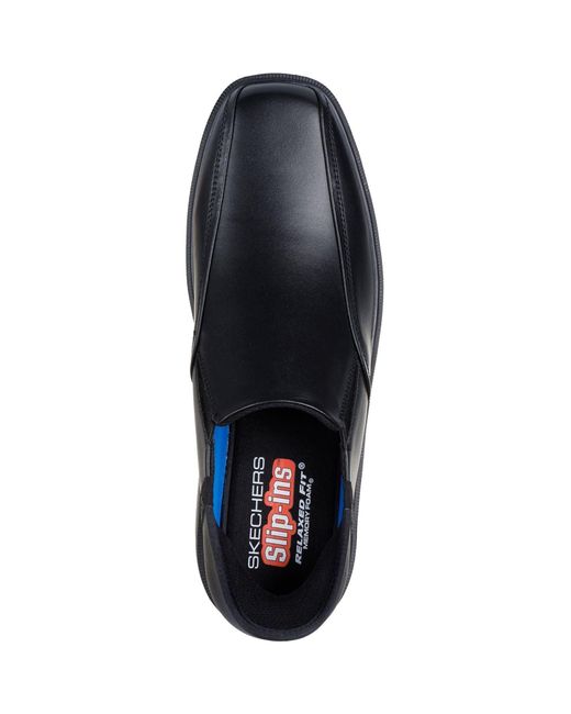 Skechers Blue Caswell Frantone Leather Slip-On Shoes