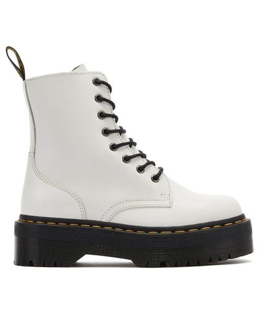 doc martens platform boots white