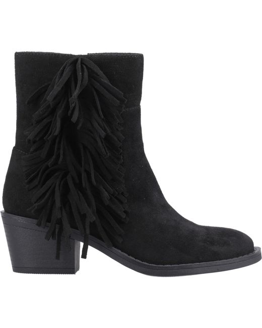 Rocket Dog Black Yankee Faux Suede Heeled Ankle Boots