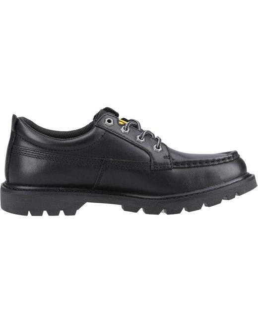 Caterpillar Black Colorado Moc Toe Low Leather Lace-Up Shoes for men