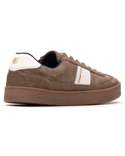 Base London Brown Banksy Leather Sage Trainers for men