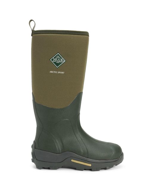Muck Boot Green Arctic Sport Rubber Wellington Boots