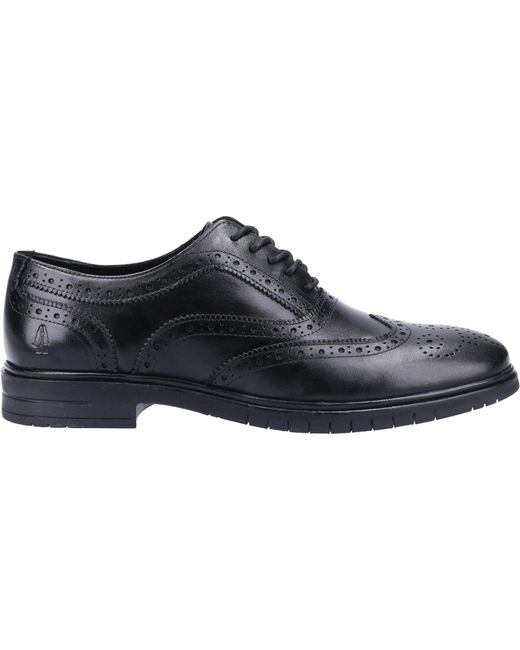 Hush Puppies Black Santiago Farbe -Schnürschuhe Aus Leder