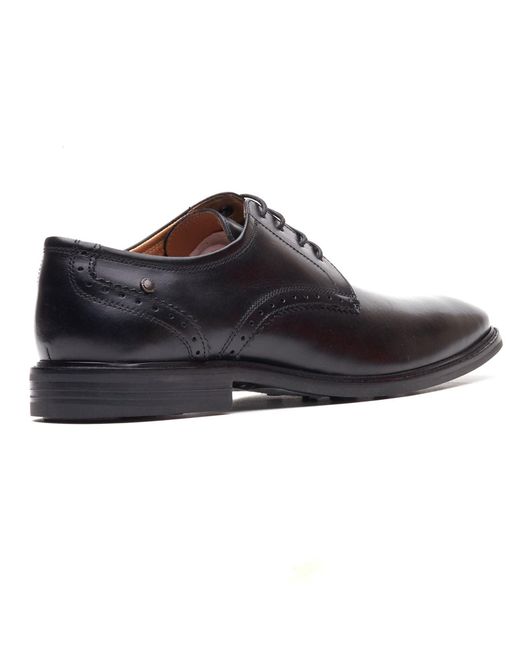 Base London Black Eton Lace Up Leather Lace-Up Shoes for men