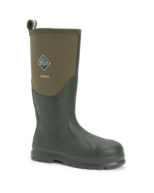 Muck Boot Green Chore Classic Hi Steel Cap Synthetic Wellington Boots
