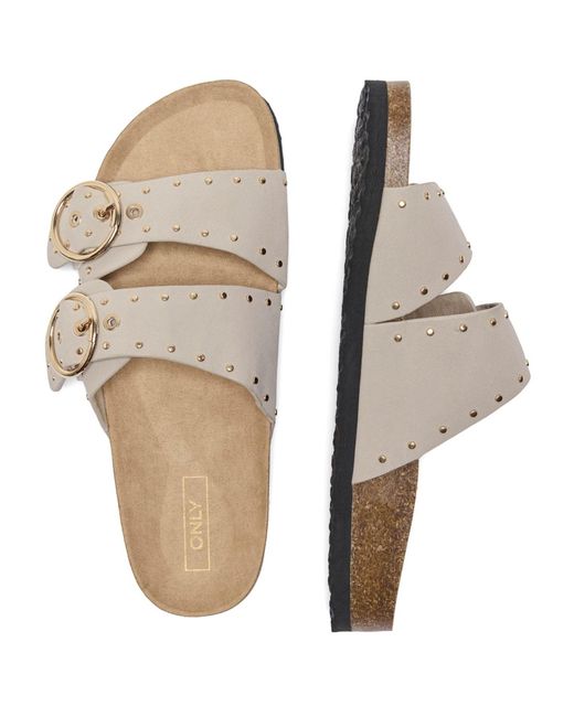 ONLY Natural Maxi-15 Synthetic Cream Sandals