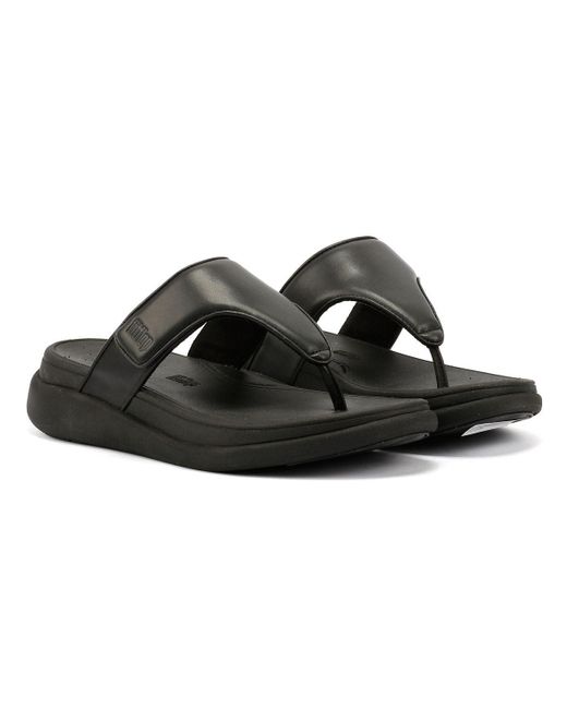 Fitflop Black F-Mode Go Adjustable Flatform Farbe Sandalen