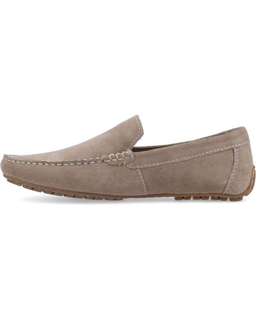 Hush Puppies Gray Ralph Suede Leather Taupe Loafers for men
