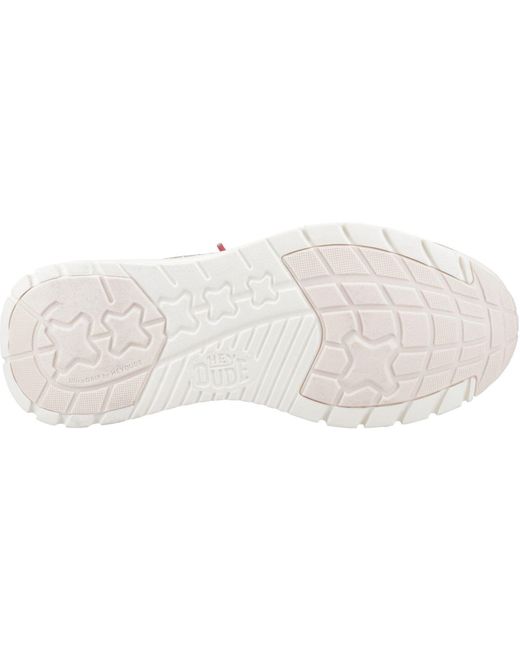 HeyDude Pink Sirocco Alta Boho Synthetic Blend Trainers