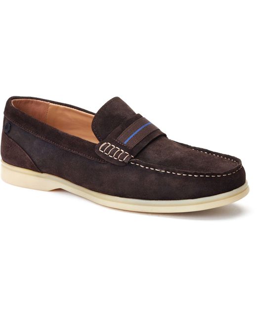 Base London Blue Drum Leather Burnt Loafers for men