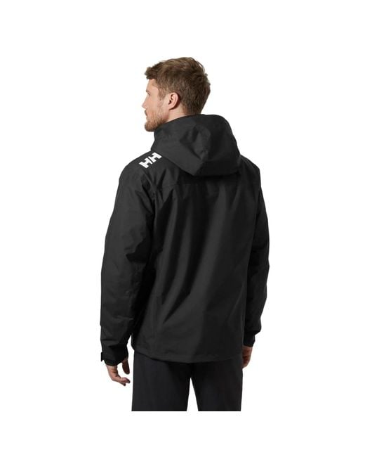 Helly Hansen Sport Black Crew Hooded Midlayer Sailing 2.1 Sailing Jacket for men