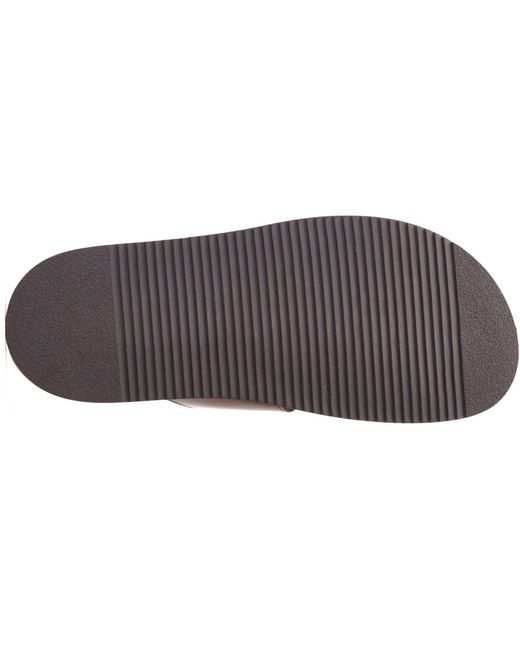 Base London Brown Maven Leather Burnt Sandals for men