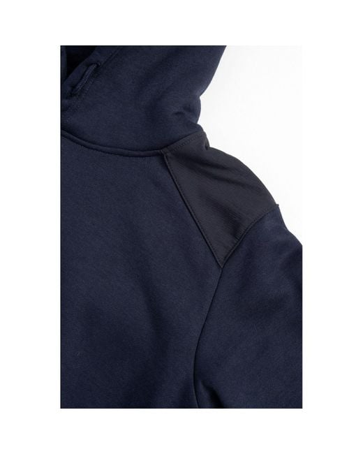 Caterpillar Blue Essentials Synthetic Hooded Sweatshirt for men