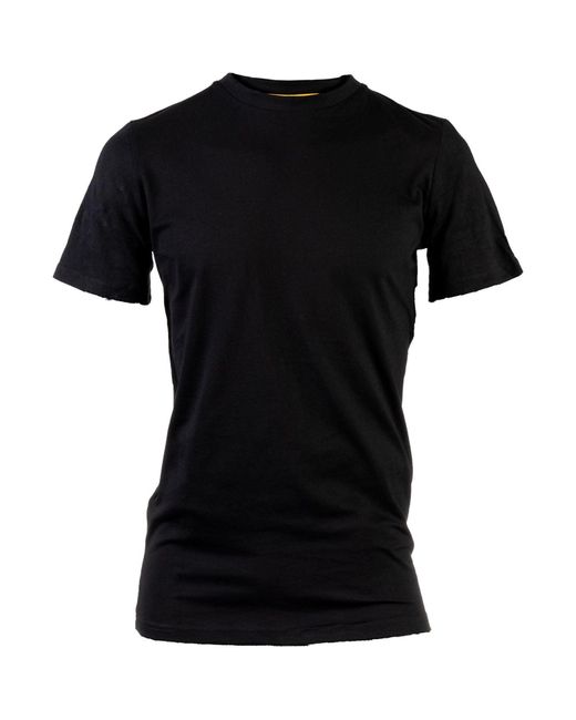 Caterpillar Black Essentials Short-Sleeve Cotton T-Shirt for men