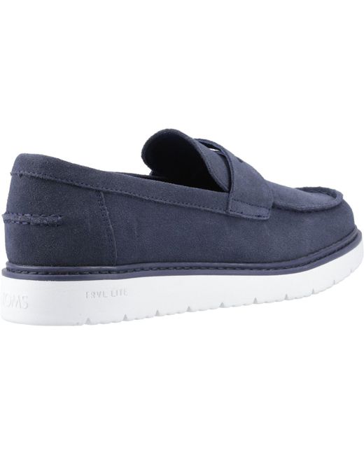 TOMS Blue Navi Trvl Lite Havana Mokassins Aus Leder