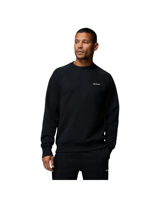 Columbia Black Dry Creek Heavyweight Crew Cotton Sweatshirt for men