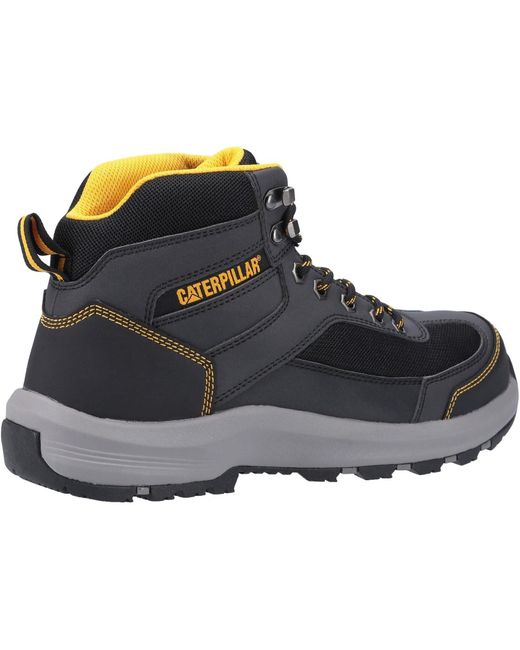 CAT Safety Black Caterpillar Elmore Mid Synthetic Hiking Boots