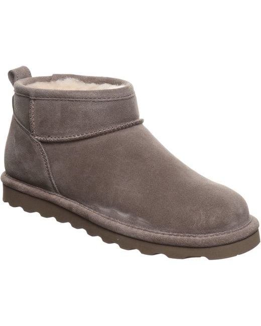 BEARPAW Brown Shorty Suede Morel Winter Ankle Boots