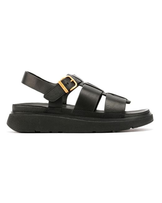 Fitflop Black Women Gen-ff Leather Fisherman Sandals