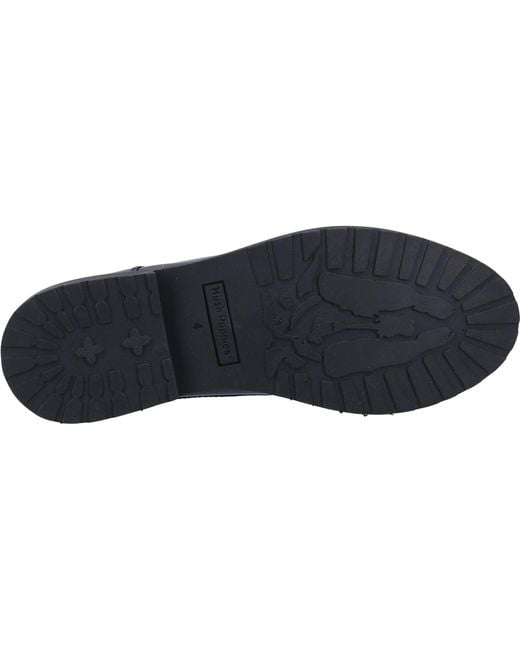 Hush Puppies Black Verity Slip On Leather Patent Brogues Shoes