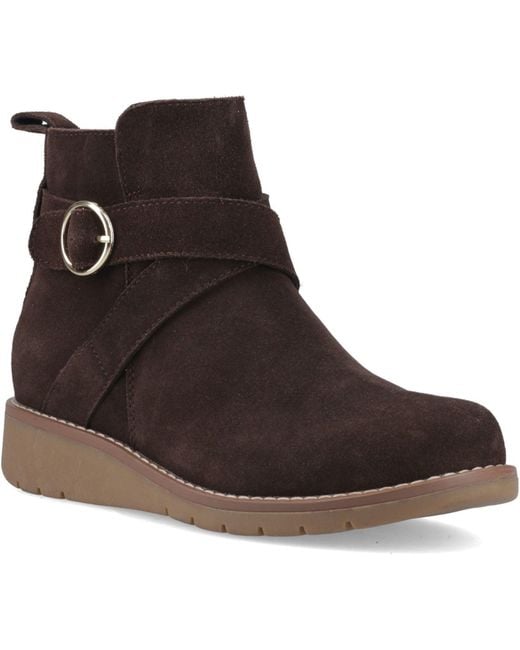 Hush Puppies Brown Lyra Suede Boots